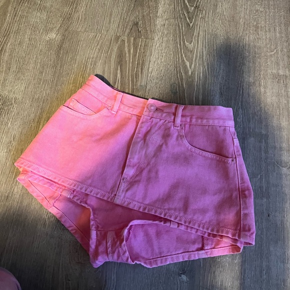 PUSHBUTTON Denim Pink Skirt - Picture 3 of 6